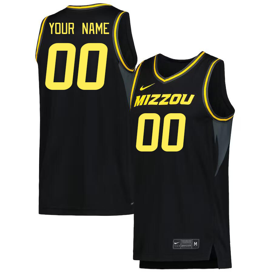 Custom Missouri Tigers Name And Number College Basketball Jerseys Stitched-Black